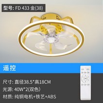 천장 선풍기 타프팬 실링팬 등 현대 심플 구리 모터 응접실이 있다 침실 식당 팬시 아이방 LED 3243054675, 원금 38cm _원격조종 자동 빛조절
