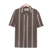 스콰즈 반팔 셔츠 SOP006 1COLOR 여름 패턴 일반핏 남방 시밀러룩