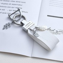 LUMANOKI 심플 자동차 키홀더, 실버
