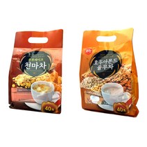 꽃샘식품 영양차 곡물율무차 마음료 아몬드율무차 국산율무차 호두율무차 간식차, qwe 고향 호두아몬드 율무차 콘푸레이크 천마차 따뜻한, qwe 콘푸레이크천마차40T