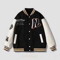 남성용 루즈핏 니트 나염 브래드 코트 야구 유니폼 캐쥬얼 대학생생 의상 아메리칸 패션 봄 가을