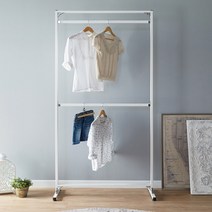 DIYSTORY M24 2단행거 600mm 행거, 화이트