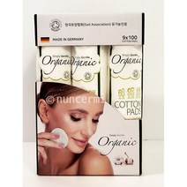 SIMPLY GENTLE ORGANIC COTTON PADS / 심플리 젠틀 오가닉 화장솜 9개 X 100매 대용량 1상자 솜, 1