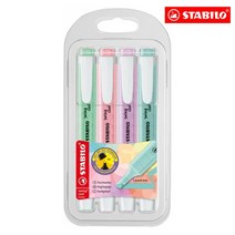 (스타빌로) 스윙쿨 형광펜 세트 파스텔 4색 A B C (선택x1종), 4색 A세트