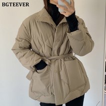 퀄팅자켓 남자결혼식하객룩 자라 bgteever 겨울 두꺼운 면 패딩 코트 여성 싱글