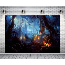 5x3ft Pumpkin Light Photography Backdrops Branches Fabric Photo Studio Prop Background Castle Magic, 02 7x5ft