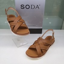 [소다] 여성 데일리 경량통굽 샌들 4cm FLD216 카멜