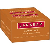 1+1 LÄRABAR 글루텐 프리 바 당근 케이크 1.6온스 바16개 자연 식품 유제품 스낵, 당근 케이크_16개(1팩)