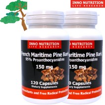 파인바크 150mg 120 캡슐 4개월 프랑스 해송 추출물 마린타임, 120정, 2개