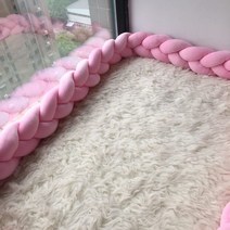 범퍼 침대 패드 아기 가드 토퍼 부드러운 면 소재 신생아 2M 브레이드 매듭 쿠션 유아용 침구 요람 장식, [02] 400066