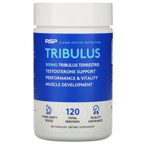 RSP Nutrition Tribulus 800 mg 120 Capsules, 1개, 상세내용참조