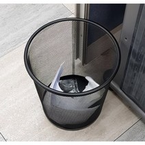 원형 철망 휴지통 빨래바구니 철제휴지통, 중