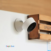 Sophlive cctv 스마트폰 홈카메라 화이트 SLM-Mini 8s, Sophlive 홈캠 아기 강아지 소리감지