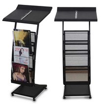 매표소 선반 영화관 거치대 메뉴 오더랙 잡지 꽂이, 블랙-잡지 꽂이