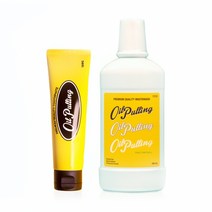 오일풀링 치약 유칼립투스향 120g 2개입 + 오일풀링 자몽향 가글액 500ml 1개입 (유통기한 23년 5월 19일까지), 단품