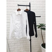 국산 여성 기본흰남방 실켓 스판 유니폼 55-88