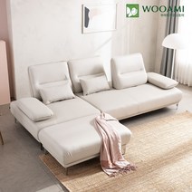 [우아미가구] 카리안 4인 스윙 무빙팔걸이 소파 2color, 전체색:파스텔블루