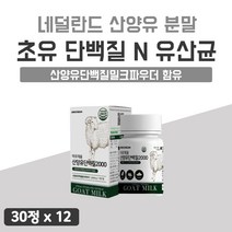 산양 단백질 츄어블 산양유 밸런스 프로틴 발란스 고함량 1년치 12달 산양 유청 분말 Goat Milk Protein BCAA 씹어 쉐이크 정 가루 우유 칼슘 WPI 네덜란드