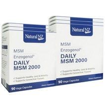 뉴질랜드 내추럴엔젯 데일리 MSM 2000 엠에스엠 90베지캡슐x6 엔조제놀, 6개, 90개