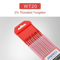 ANDELI-텅스텐 전극 TIG 막대 WT20 WP WL15 WZ8 용접기용 소모품, 3.2mm_WZ8 WHITHE