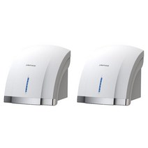 상업용 핸드 드라이어 interhasa! 자동 전기 드라이어 1800W 고속 에어 및 가정용 소음 감소 (실버) 386087, White-2pack, White-2pack