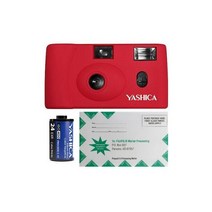 야시카 MF-1 Snapshot Art 35mm Film 카메라 셋 with Film Roll (Red) Bundle