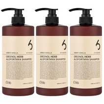 CH6 그리놀 허브 알로포시아 탈모샴푸 엠버바닐라향 1000ml, 3개