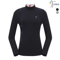 [LPGA골프웨어] 여성 에리배색 하이넥 티셔츠 (L184TS500P)