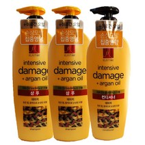 엘라스틴 모로칸 아르간오일 집중영양 680mlX3개(샴푸2+컨디셔너1) 일반샴푸, 1세트