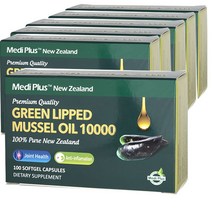뉴질랜드 초록잎홍합 오일 메디플러스 10000 100캡슐 6통 New Zealand Medi Plus Arthro-V Green Lipped Mussel Oil, 1정당 초록홍합 80mg