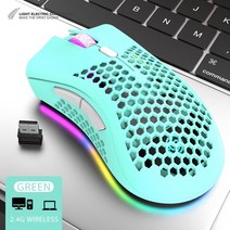 게이밍마우스 게임용 컴퓨터 2023 충전식 USB 24G 무선 RGB 라이트 벌집 게임 마우스 데스크탑 PC 컴퓨터, 03 1600DPI Mouse, 한개옵션1