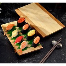 투톤 대나무 회도마 초밥도마 육회도마 생선회도마 참치회 일식접시 나무도마 일식집 회집, 1개