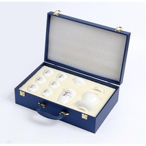 다도초보용 도자기찻잔 풀세트 6인 차매니아용 명절선물용 우아 자스민티용 보이차용