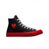 컨버스 x 플레이 꼼데가르송 척 70 하이 블랙 Converse x Play Comme des Garcons Chuck 70 Hi Black