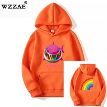 후드티 상의 힙합 후드 6ix9ine 구바 레인보우 스트리트 랩퍼 긴 소매 벨벳 따뜻한 소프트 풀오버 스웨트 셔츠 15 색 309