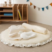 롤베이비 착한 원형러그 아기 놀이방 유아 놀이 러그 매트