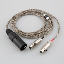 [해외] 16core hifi 4pin occ 2.5 3.5 4.4mm xlr 밸런스드 이어폰 헤드폰 업그레이드 케이블 audeze lcd 3 lcd-2 lcd2 lcd-4, 3m, 3.5mm 균형