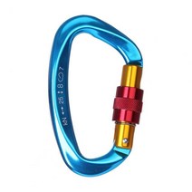 강철 고강도 스텐 카리 비너 카라비나 등산 카라비너 고강도 튼튼한 초경량 암벽 등반 알루미늄 합금 형 안, 03 파란