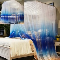 그라데이션 U자 침대모기장(120X200CM) 원터치모기장접는법 아기침대모기장 모기장쉘터