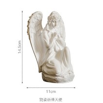 [XiangBaiLing해외직구상품]미니어처 기도하는 천사상 로코코 석고상 돌조각상 수호천사, 무릎 꿇은 채 천사에게 기도하다