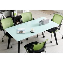 오피스 사무 용 가구 일자 형 책상 1500 테이블, 01.1500(유리블랙)