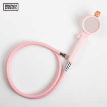 라인프렌즈 마이크로 버블 샤워기 필터 + PVC 컬러 호스 + 헤드 세트 초코, 1세트