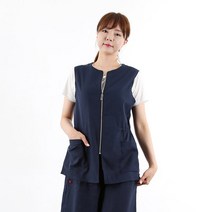 마조끼 여름썸머린넨지퍼자켓롱베스트 빅사이즈조끼