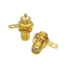 SMA 및 수 플러그 암 잭 납땜 커넥터 PCB 마운트 플랜지 PTFE 벌크 헤드 너트 RF 동축, 13 Type 13