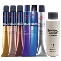웰라 콜레스톤 퍼펙트 염색약 80g+산화제+염색비닐+장갑, 2개