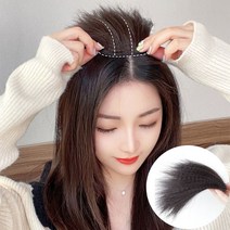하이유니 볼륨업 헤어뽕 붙임 머리 헤어 피스 30cm, 라이트브라운