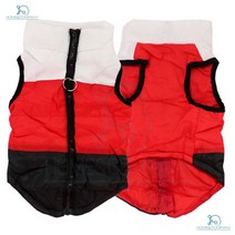 애견의류 불독 강아지패팅 강아지아우터 패딩 레드&블랙 포메라니안 요크셔테리어 펫, S