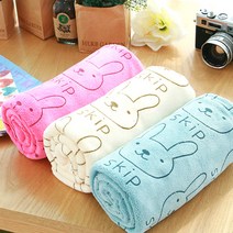 KC인증 유아 어린이 대형 비치 타올 70 X 140 cm 타월 260g 고중량 큰수건 여름 바캉스 용품 / 코지파파, 토끼타올 2장구성 블루 + 블루