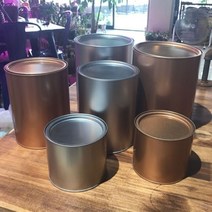 럭셔리 메탈 깡통 화분 소 12X10CM 실버