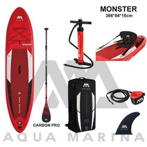 서핑 가볼만한곳 카약 AQUA MARINA 팽창식 서핑 보드 스탠드 업 패들 몬스터 수상 스포츠 딩기 뗏목 366*8, 10 SET J